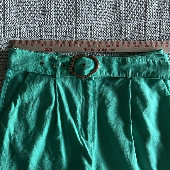 House of Harlow Women's Two Piece Seafoam Green Linen Jumpsuit with Belt Size L - Picture 9 of 14